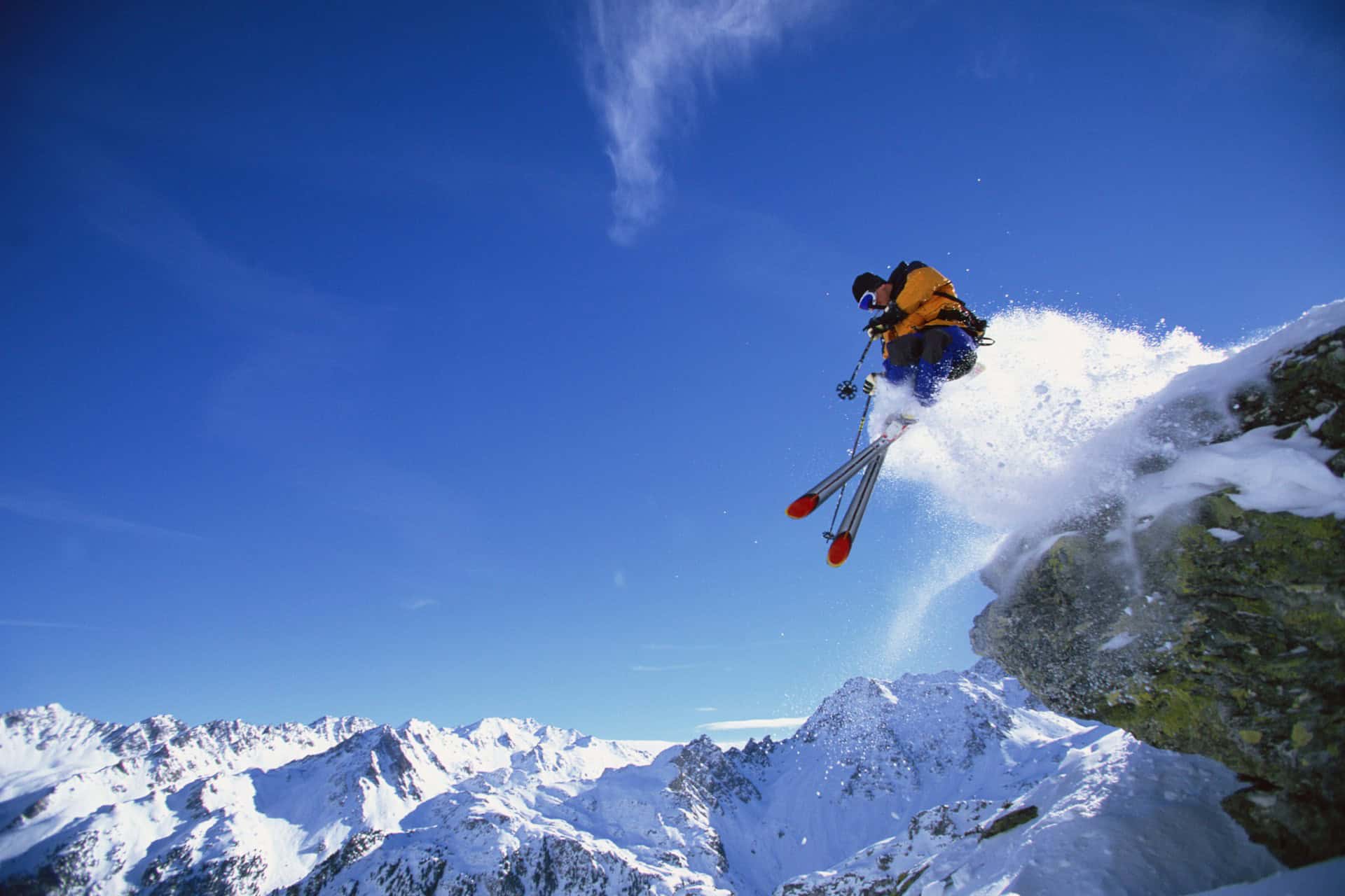 Skiier Jumping
