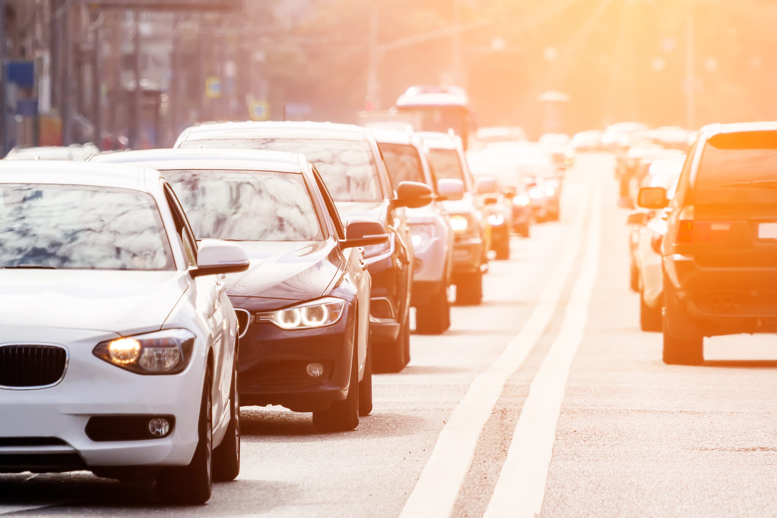 Cars Stuck in Traffic