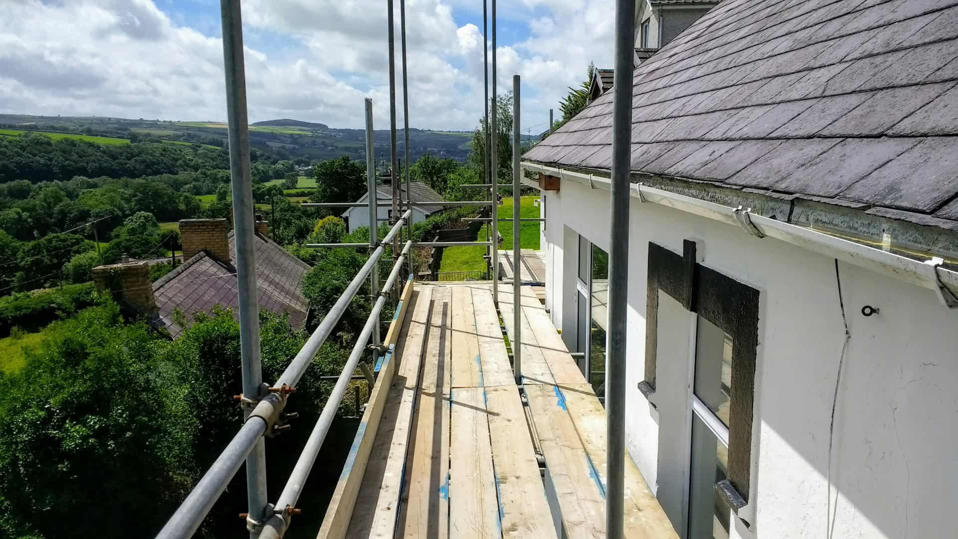 Scaffolding on House