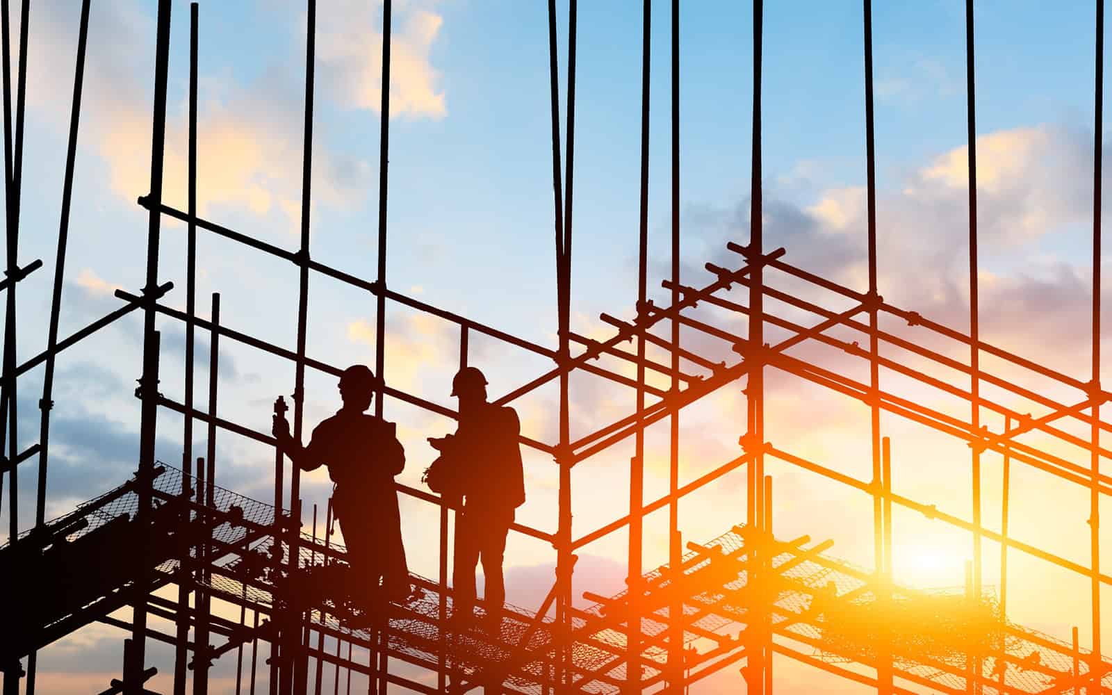 Two Men on Scaffolding